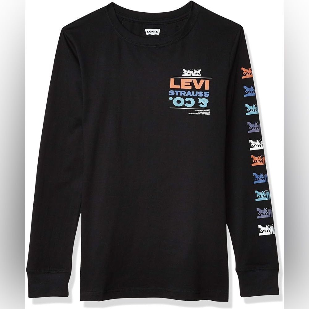 Levi's Boys' Big Long Sleeve Graphic T-Shirt XL